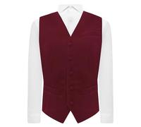 King & Priory Gilet in velluto bordeaux, Borgogna, 3XL