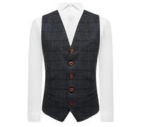King & Priory - Gilet - Uomo Aegean Blue Large