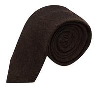 King & Priory Highland Weave Cocoa Brown Cravatta, Marrone, taglia unica