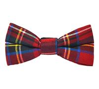 King & Priory Traditional Papillon A Quadri Scozzesi Tartan Rosso, Farfallino