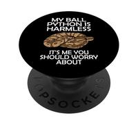King Python My Ball Python è un serpente innocuo PopSockets PopGrip Adesivo