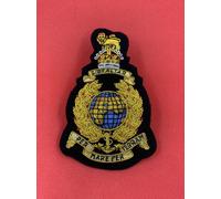 King ’S Corona The Arma Di Royal Marines Ricamato Lingotto Filo Giacca Stemma