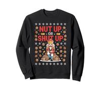 King Schiaccianoci Nut Up or Shut Up Funny Brutto Natale Felpa