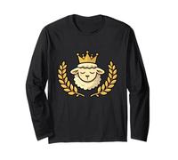 King Sheep Crown Agnello Carino Royal Farm Animal Maglia a Manica