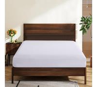 King Size 100% Egyptian Cotton Fitted Sheets 600 Thread Count 16" Deep Pocket, Ultra-Soft Hotel Luxury, Durable, Breathable and Comfy Bottom Sheet (1 Pack King Fitted Sheet, White)
