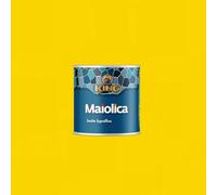 King Smalto Sopraffino a Solvente MAIOLICA,per ambienti marini e montani,per esterni ed interni,per ferro, legno, leghe leggere, lamiere zincate e muri,750ml (516 GIALLO SOLE, 750ml)