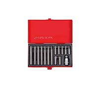 King T. 1015PQ-Cofanetto di Punte con cacciavite torx®, Set 15, 10 mm