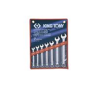 KING TONY 1207SR Set di Chiavi combinate con Sacchetto in Nylon, 3/8" - 3/4", 7 Pezzi