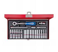 KING TONY 2526SR02 6 Punti per Chiave a Bussola, 1/4 ", Confezione da 26