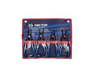 KING TONY 42154GP - Set di pinze per anelli di sicurezza, 4 pezzi