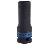 KING TONY 443016M - Bussola a percussione Profonda a 12 Punte, 16 mm, 1/2", Nero