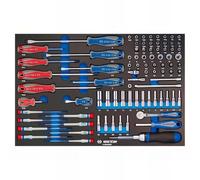 KING TONY 92593MRE Módulo espuma + PP 62 pz 1/4" 4-14 mm 2235-2335-bits+cacciavite per adulti, ideale per un uso quotidiano pratico, 14 mm