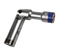 KING TONY Vetro lungo articolato esagonale 3/8 12 mm per candele di preriscaldamento per professionisti e fai da te, ideale per officina e riparazione, con rif. 378512M