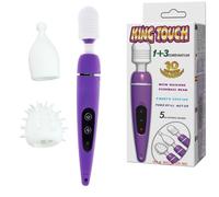 KING TOUCK 3 testine mini bacchetta magica vibratore dildo sesso intimo viola