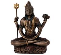 King Tut's Secret Top Collection Mini 8,3 cm Lord Shiva in Lotus Pose - Dio indù e distruttore del male. Buona protezione. Polvere di bronzo mista con resina - finitura bronzo con accenti di colore.