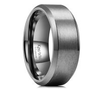 King Will BASIC 5MM/6MM/7MM Silver Titanium Ring Wedding Ring For Men Women Couple Ring Brushed/Matte Domed/Step Edge Comfort Fit