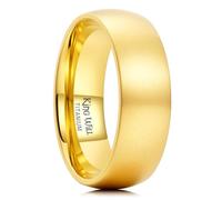 King Will BASIC 5MM/6MM/7MM Silver Titanium Ring Wedding Ring For Men Women Couple Ring Brushed/Matte Domed/Step Edge Comfort Fit