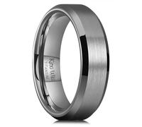 King Will BASIC 5MM/6MM/7MM Silver Titanium Ring Wedding Ring For Men Women Couple Ring Brushed/Matte Domed/Step Edge Comfort Fit