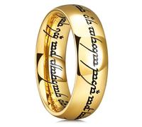 King Will Fede nuziale da uomo, 7/8 mm, anello magico potere, oro/nero/argento, anello nuziale per uomini e donne, lucido, vestibilità comoda, misura 5-15, 8.5, Titanio, Nessuna pietra preziosa