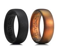 King Will Fede nuziale da uomo in silicone - anello ultra sottile da 1,8 mm con colore metallico brillante Muti | Design interno con impugnatura comoda | anello in gomma ipoallergenica per palestra