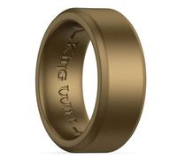 King Will Fede nuziale da uomo in silicone, larghezza 8 mm, spessore 2,2 mm, vestibilità comoda, con design unico con scanalatura interna, anelli di fidanzamento in gomma per uso quotidiano e attività