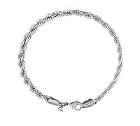 KingbeefLIU Bracciale rigido in argento Sterling 925, con chiusura a spirale, in argento, alla moda