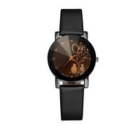 KingbeefLIU Orologio da Polso al Quarzo Analogico in Ecopelle con Strass Posteriore Moda Unisex Bianca Donne