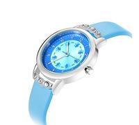 KingbeefLIU - Orologio da polso al quarzo, con quadrante rotondo e strass, colore: Blu