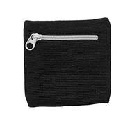 KingbeefLIU Polsino Mini Fitness Sport Cerniera Polsino Portamonete Portamonete Portachiavi Borsa da Polso in Cotone Nero