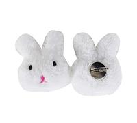 KingbeefLIU Simpatico Coniglio Orso Peluche Spilla Spilla Borsa Borsa Decorazione Giacca Risvolto Accessorio Elegante Spilla Regalo Vintage Gioielli Piccolo Coniglio Bianco