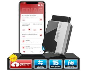 KINGBOLEN EDIAG Elite OBD2 Auto Diagnostica, Bluetooth Diagnosi Auto Professionale in Italiano per iOS e Android, per Sistema Completo, 15+ Servizi di Reset, Test Attivo, Aggiornamento gratuito a vita
