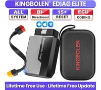 KINGBOLEN Ediag Elite Scanner OBD2, Strumento Diagnostico per Auto, Tutti i Sistemi, 15 Funzioni di Reset, Test Attivi, Codifica ECU, Aggiornamenti Gratuiti a Vita