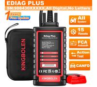 KINGBOLEN Ediag Plus Bluetooth Scanner, All System Bidirectional Control OBD2 Diagnostic Scanner for iOS & Android with ECU Coding, CAN-FD Protocol, Auto VIN, 15+ Service Functions All 1 Year Free