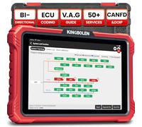 KINGBOLEN K10 Elite Diagnosi Auto in Italiano, Bidirezionale OBD2 Auto Diagnostica, Codifica ECU online, Sistema Completo, 50+ Reset, FCA SGW, CANFD&DOIP, Diagramma Topologico, 2 Anni di Aggiornamento