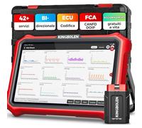 KINGBOLEN K8 Pro Diagnosi Auto in Italiano, Bidirezionale OBD2 Auto Diagnostica, Codifica ECU online, Diagnostica avanzata del sistema, 42+ Reset, CANFD&DOIP, FCA SGW, Aggiornamento Gratuito a Vita