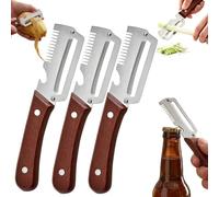 Kingbox and Glowing Peeler, 3-in-1 Multi Function Peeler Knife Combines Peeling, Shredding, And Bottle Opener Functions, For Potato, Carrot, Fruit, Non-slip Ergonomic Handle, Dishwasher Safe (3 Pcs)