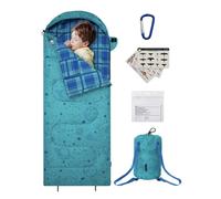 KingCamp 45 ° F Sacco nanna per bambini, sacchi nanna leggeri, impermeabili e compatti in flanella per la stagione fredda e caldi elementi essenziali per i giovani Gea