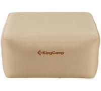 Kingcamp air cube campinghocker mit abnehmbarem bezug 75 × 55 × 39 cm beige