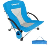 Kingcamp beach chair comoda sedia pieghevole con sdraio comfort blu reale