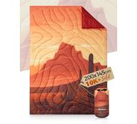 KingCamp Coperta da Campeggio Ultraleggera e Impermeabile,200 x 145 cm,Indossabili,Coperta Termica da Viaggio Ripiegabile per Picnic all'aperto,Spiaggia,Escursionismo,Auto,Interni,Deserto del Gobi