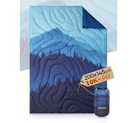 KingCamp Coperta da Campeggio Ultraleggera e Impermeabile,200 x 145 cm,Indossabili,Coperta Termica da Viaggio Ripiegabile per Picnic all'aperto,Spiaggia,Escursionismo,Auto,Interni,Montagne lontane