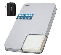 KingCamp Materassino Auto-Gonfiante Campeggio 3D 15cm R-15,5 201x128cm | Gonfiabile, Compatto, Robusto, Stabile, 4 Stagioni, Silenzioso, Impermeabile, per Tenda Auto Letto Ospiti Glamping Grigio