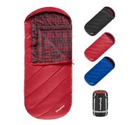 KingCamp Sacco a Pelo Invernale XXL 220 x 100 cm Extra Grande in Flanella Compatto 3 Stagioni per Adulti Sacchi a Pelo da Campeggio Leggero Impermeabile Inverno Adatto per Camping Viaggio Esterno