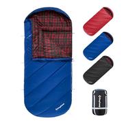 KingCamp Sacco a Pelo Invernale XXL 220 x 100 cm Extra Grande in Flanella Compatto 3 Stagioni per Adulti Sacchi a Pelo da Campeggio Leggero Impermeabile Inverno Adatto per Camping Viaggio Esterno