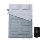 KingCamp Sacco a Pelo Matrimoniale con 2 Cuscini 220x150 cm(Grigio)