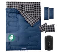 KingCamp Sacco a Pelo Matrimoniale Extra G Da -13℃ a 7℃ | Cotone Flanella - Navy