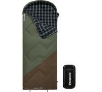 KingCamp Schlafsack, Sacco Nanna Invernale Unisex Adulto, 300 g Verde/Marrone L, 230×90cm