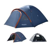 KingCamp Tenda da campeggio ultraleggera per 4 persone, 135 cm, spaziosa tenda da trekking PU3000 mm, impermeabile, design a cupola con ventilazione migliorata, per avventure all'aperto, escursioni e