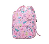 KingCheer Zaino e zaino per bambini per ragazzi e ragazze, mini zaino leggero con cinghia toracica, perfetto per asilo, asilo nido e viaggi, altezza 30,5 cm, Dinosauro rosa., 9.5 x 4.2 x 12 inches