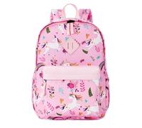 KingCheer Zaino per bambini per ragazze, asilo nido e scuola elementare con cinghia toracica, leggero per bambini e ragazze, Unicorno rosa , 15", Casual